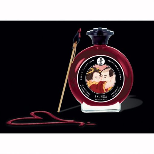 SHUNGA-PEINTURE-FRAISES-ET-CHAMPAGNE