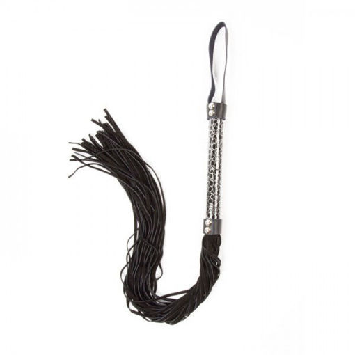 Picture of MISS MORGANE - EXTRA LONG BLACK AND SILVER WHIP
