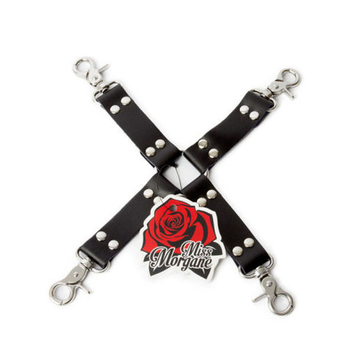 Picture of MISS MORGANE - LEATHER HOGTIE - NOIR