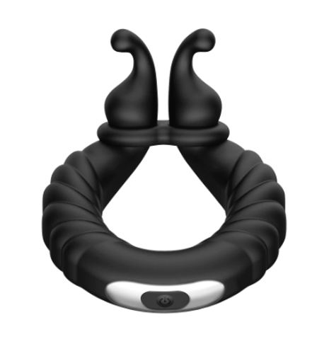 Image de F-24: TEXTURED VIBRATING COCKRING- BLACK
