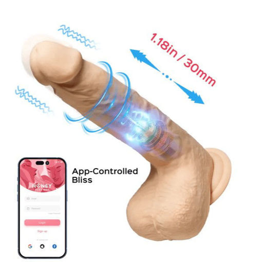 Picture of LUIS App-Controlled 8.5 Inch Real Realistic Thrusting Dildo - Flesh