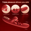 Picture of Tickler- Wiggling G-Spot Vibrator & Tapping Clitoral Stimulator - Red
