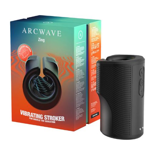 Arcwave Zing masturbateur vibrant pour pénis avec deux moteurs We-Vibe, bande de serrage ajustable et silicone CleanTech hygiénique