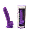 Dildo réaliste violet Silexd Model 1, 7 pouces en silicone avec ventouse
