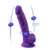 Dildo réaliste violet Silexd Model 1, 7 pouces en silicone avec ventouse