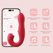 Vibrateur Joi Thrust 2 G-spot à poussées et langue clitoridienne, 9 modes, étanche IPX7, contrôle via application, rouge