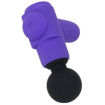 Mini vibromasseur Loveline MicroBoost, 10 modes de vibration, silicone body-safe, waterproof, rechargeable, flexible, couleur noir et violet