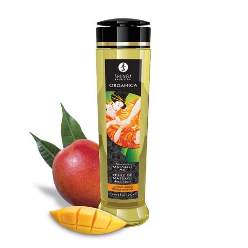 Huile de Massage ORGANICA Mangue Enivrante – 250 ml, Biologique, Pressée à Froid, Veloutée et Léchable