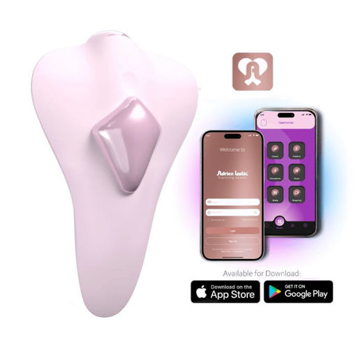 Stimulateur clitoridien Adrien Lastic Temptation – Culotte vibrante connectée avec application mobile, rose clair, étanche et discrète